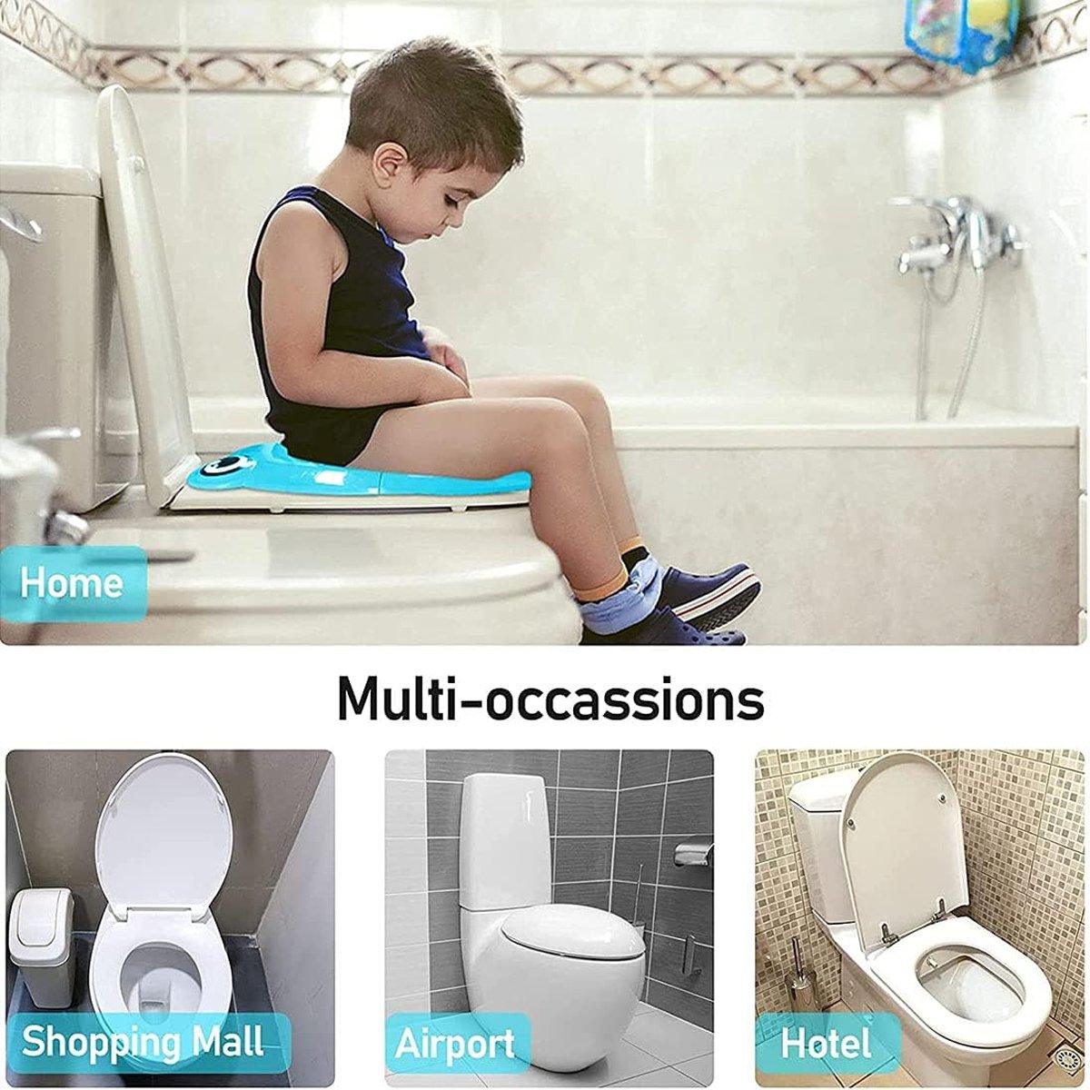 Blue Kids Toilet Seat Washer Portable Baby Training Seat for Easy Potty Training