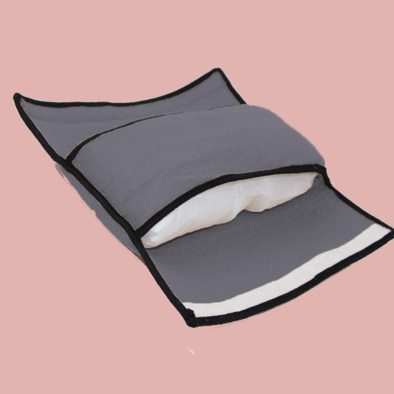 1/2× Soft Plush Car Shoulder Pad and Cushion Pillow for Travel Comfort - Beige