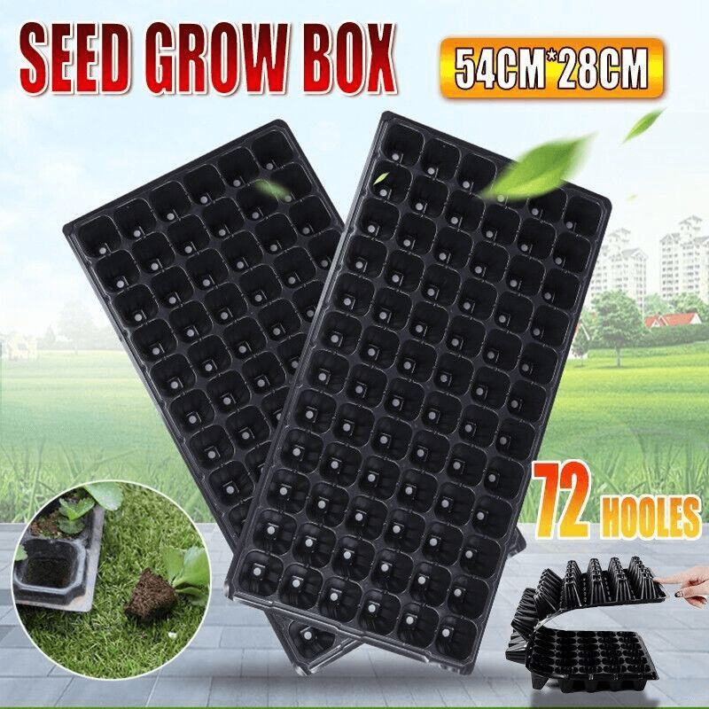 12PCS 72 Cell Seedling Trays Nursery Propagation Inserts for Plant Starter Growing