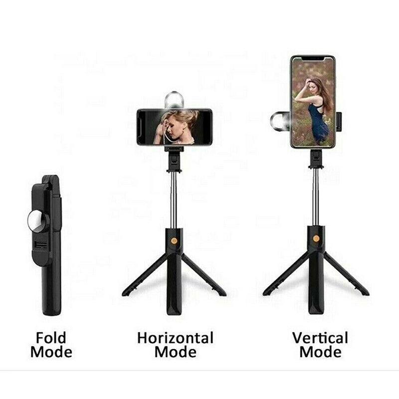 Wireless Bluetooth Selfie Stick Tripod with Remote Control for Phones 6 in 1