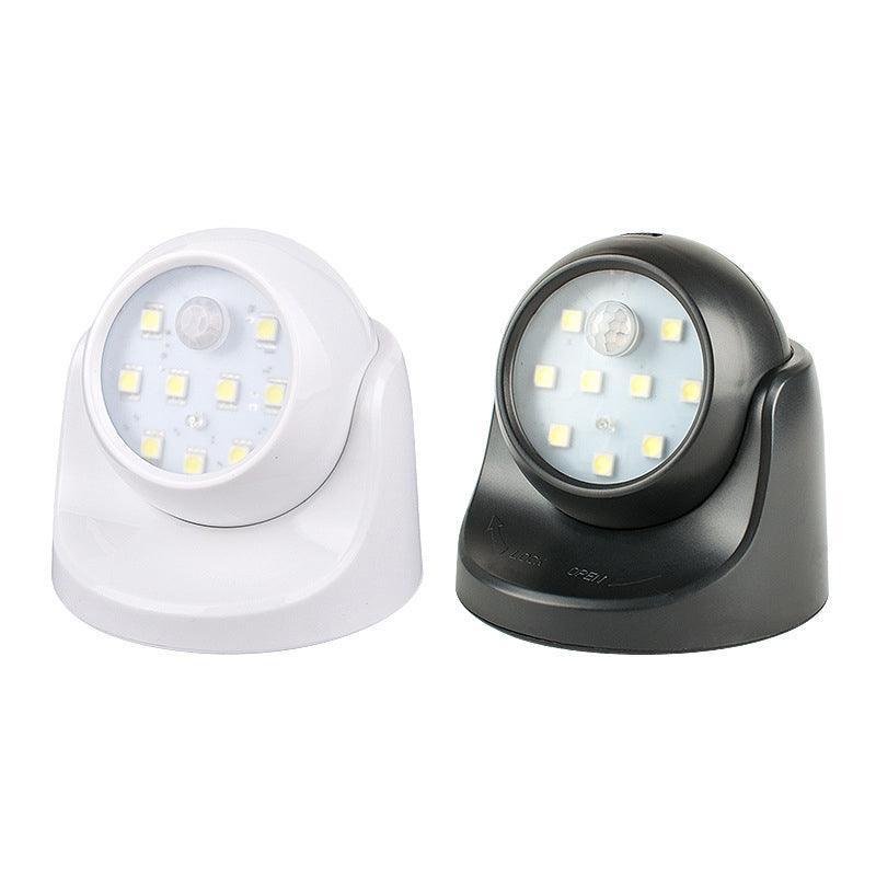 360° Battery Operated Indoor Outdoor Garden Motion Sensor Security Led Light New - Black