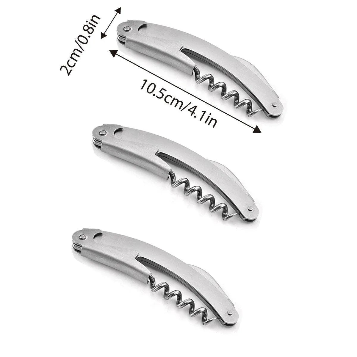 3-Piece Seahorse-Style Bottle Opener and Corkscrew Set