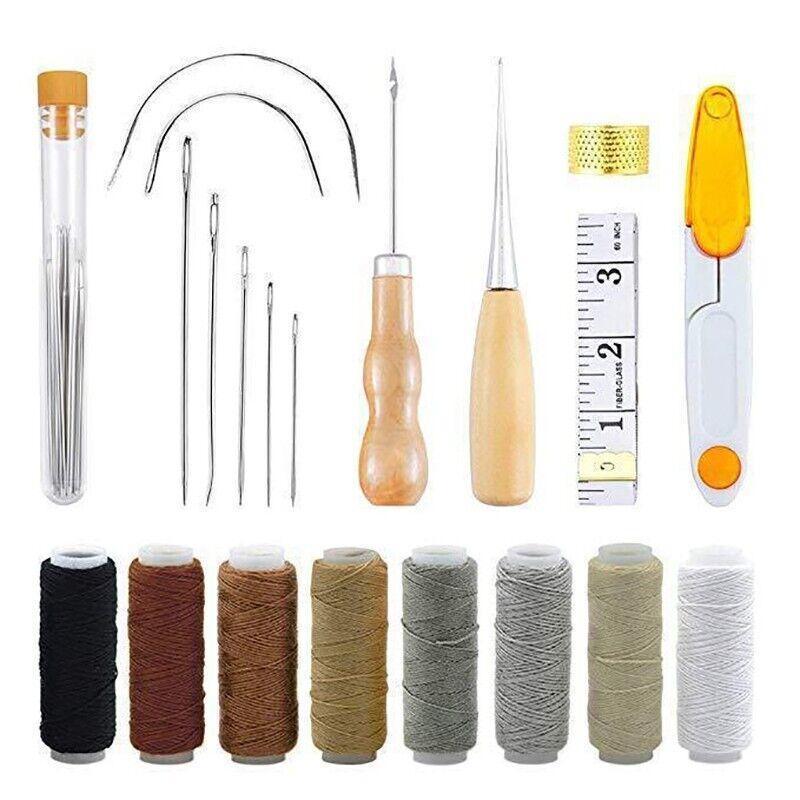 29 Pack Upholstery Repair Kit Leather Craft Tool Kit Leather Hand Sewing Needle