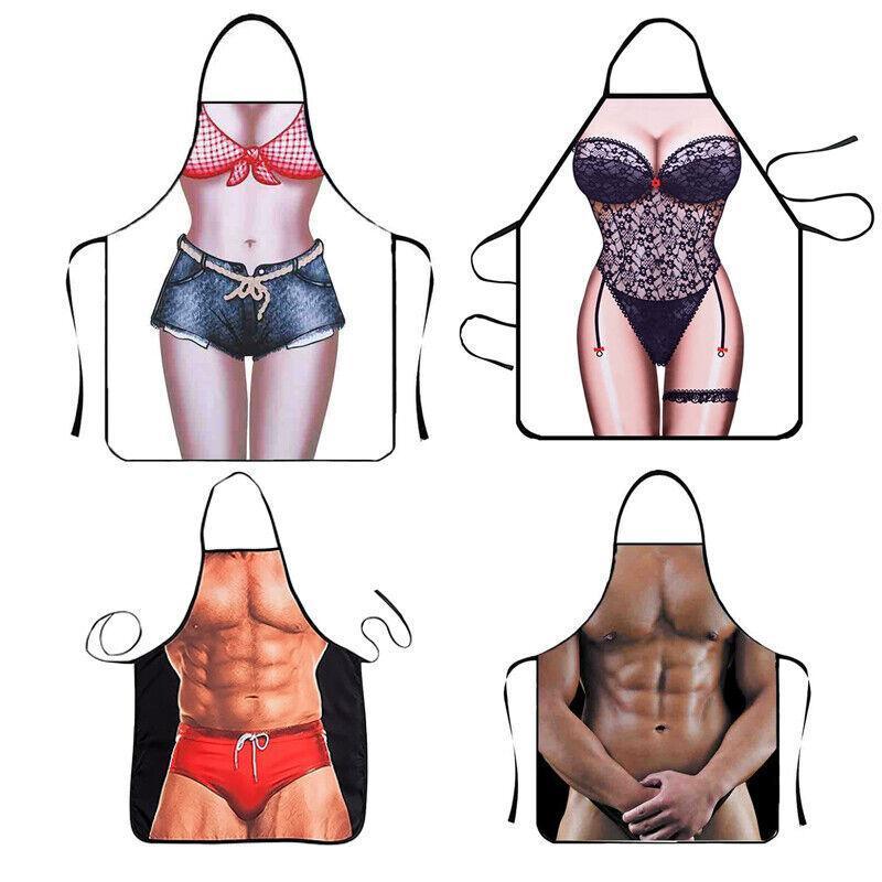 Funny Adult Men Women Novelty Aprons Party Game Cooking Kitchen BBQ Baking - Sexy Lace