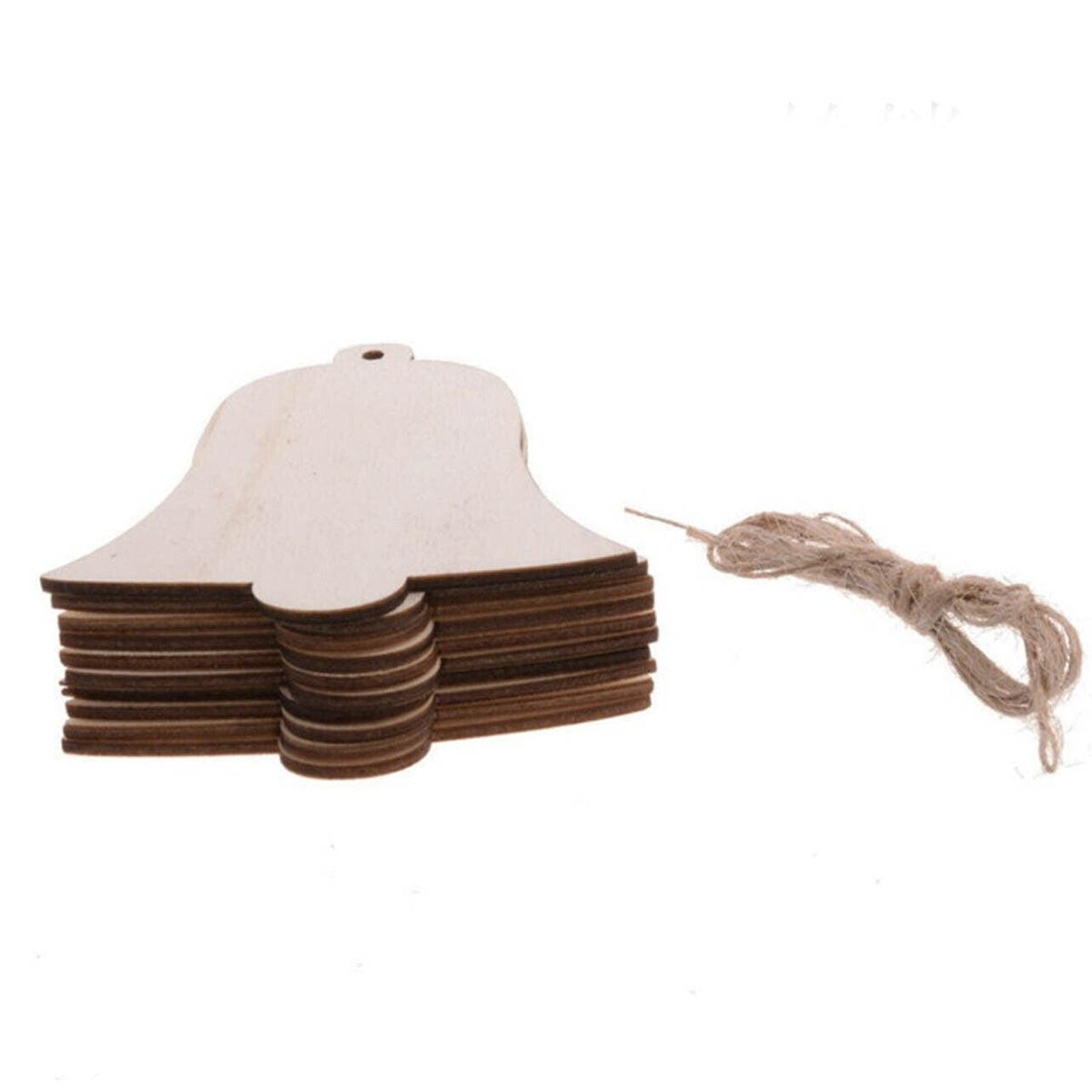 Wooden Christmas Hanging Ornament for Tree DIY Craft Decoration 10pcs - Heart