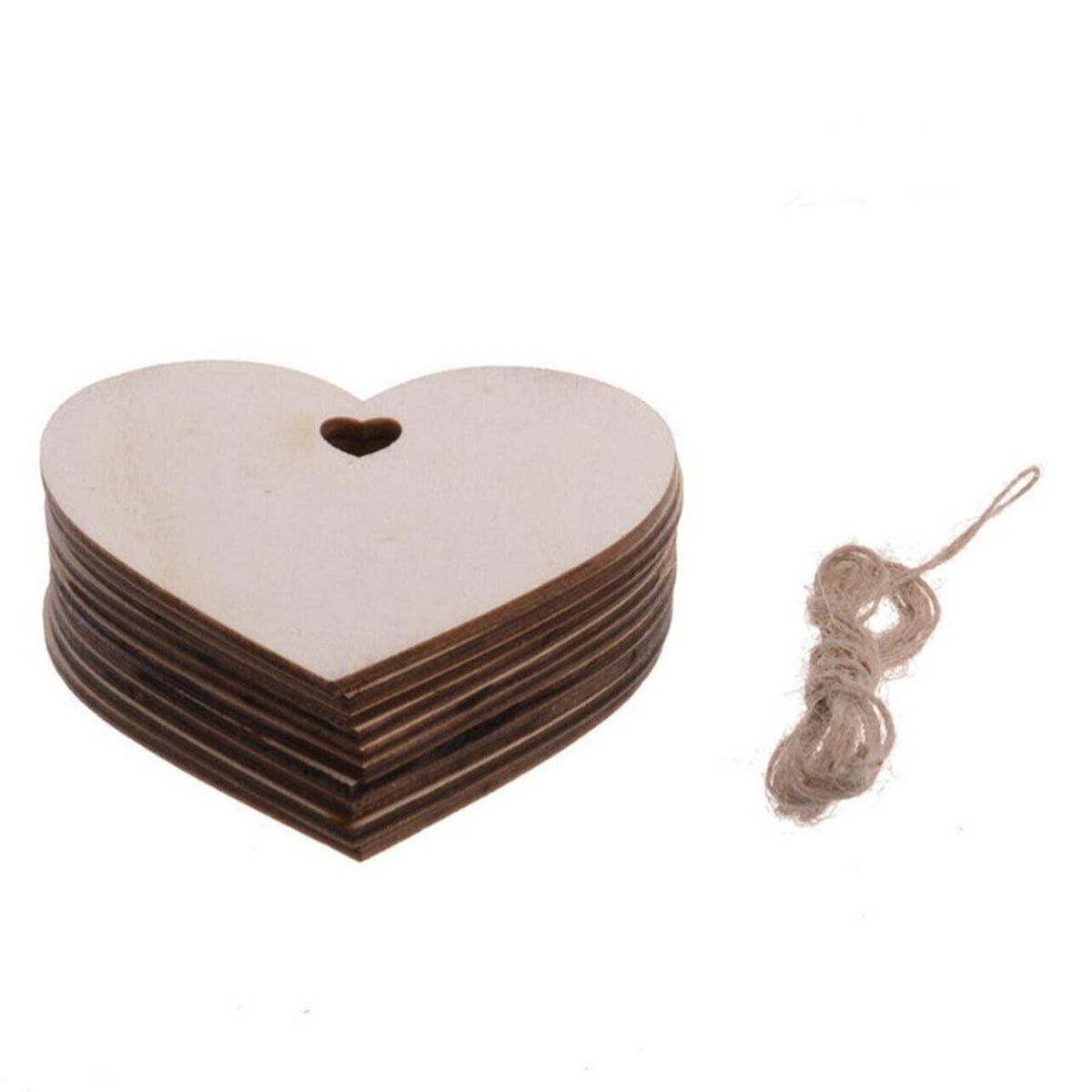 Wooden Christmas Hanging Ornament for Tree DIY Craft Decoration 10pcs - Star