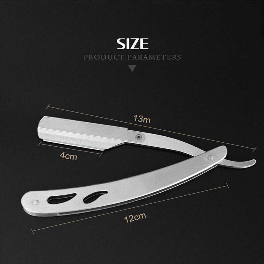 Sharp Barber Salon Straight Cut Throat Shaving Razor Shavette Rasoirs with 10 Blades