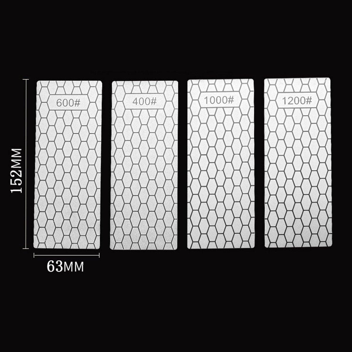 4pcs Diamond Knife Sharpener Sharpening Stone Honeycomb Grind Sharpener Kit