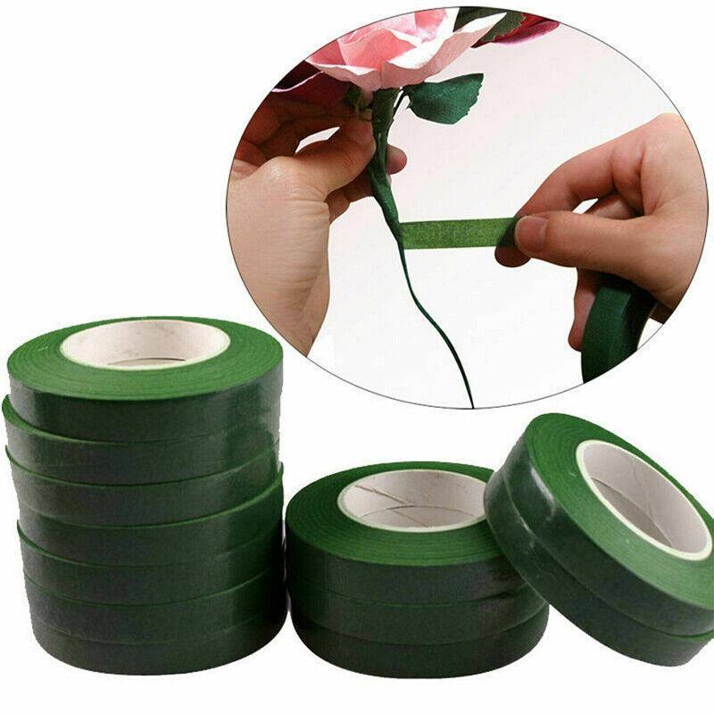 2PCS Green Floral Tape for DIY Craft Flower Wrapping and Bouquet Stems 240cm