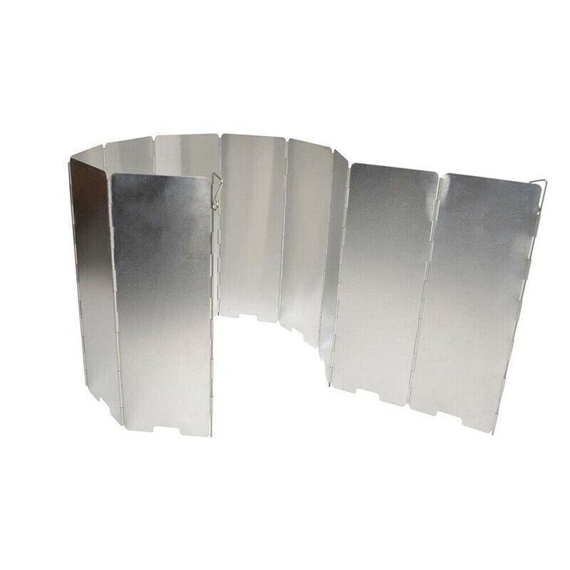 10 Plates Foldable Aluminum Camping Cooker Wind Shield for BBQ Stove