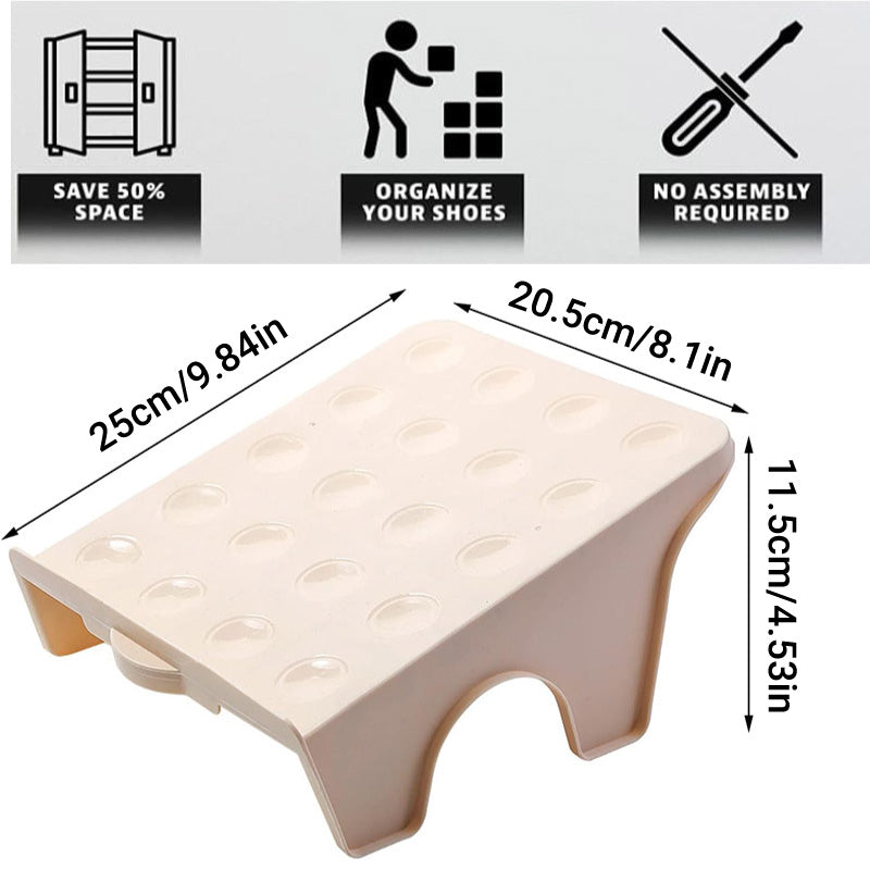 5pcs Double Layer Shoe Rack Simple Storage Organizer Space Saving Shoe Holder - Blue