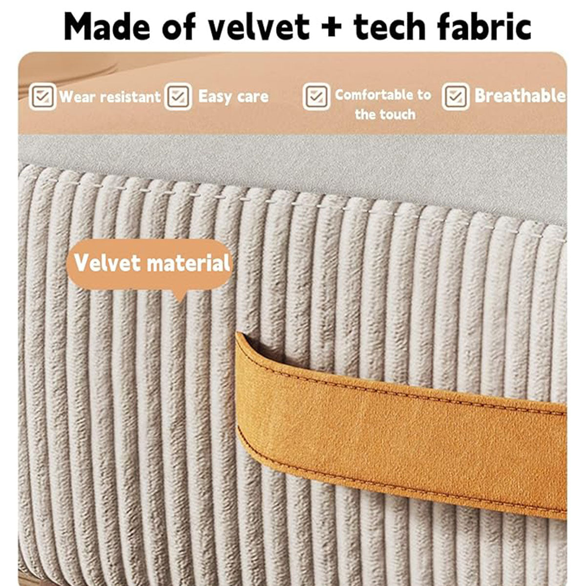 Small Stool for Home Simple Shoe Changing Low Seat Stool Wooden Household Use - Orange