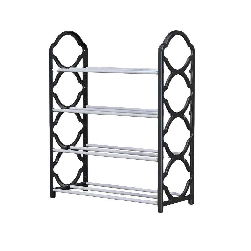 Four Layer Shoe Rack Storage Organizer Multi Tier Shoe Shelf for Entryway Closet - White