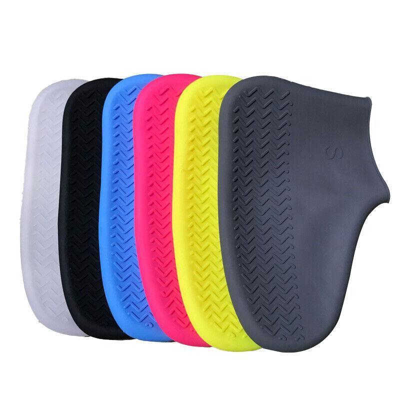 Shoe Cover Waterproof Silicone Non Slip Rain Water Rubber Foot Boot Overshoe S - Black