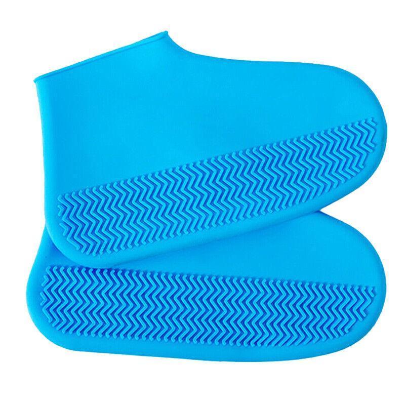 Shoe Cover Waterproof Silicone Non Slip Rain Water Rubber Foot Boot Overshoe M Size - Red