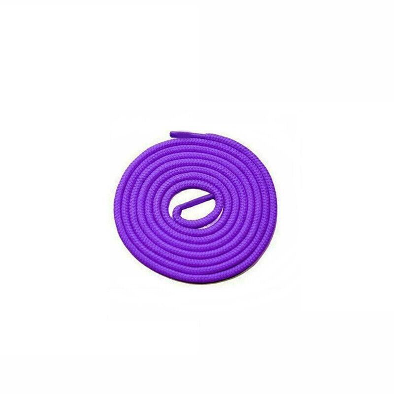 Shoelaces Colorful Coloured Flat Round Oval Bootlace Sneaker Shoe Laces - Round -White