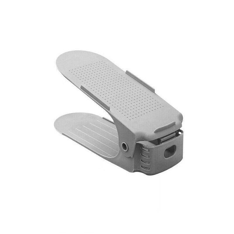 20X Shoe Rack Display Case Box Adjustable Slots Organizer Storage Holder - Blue