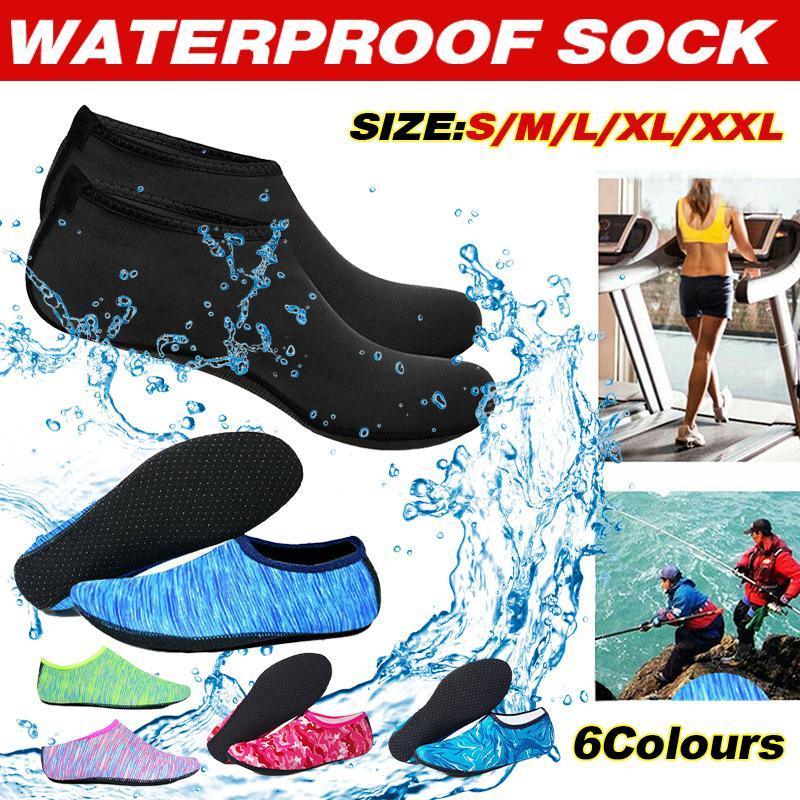 Unisex Water Shoes Slip On Aqua Socks Swim Surf Diving Yoga Exercise Reef Shoes - Camouflage Blue-M