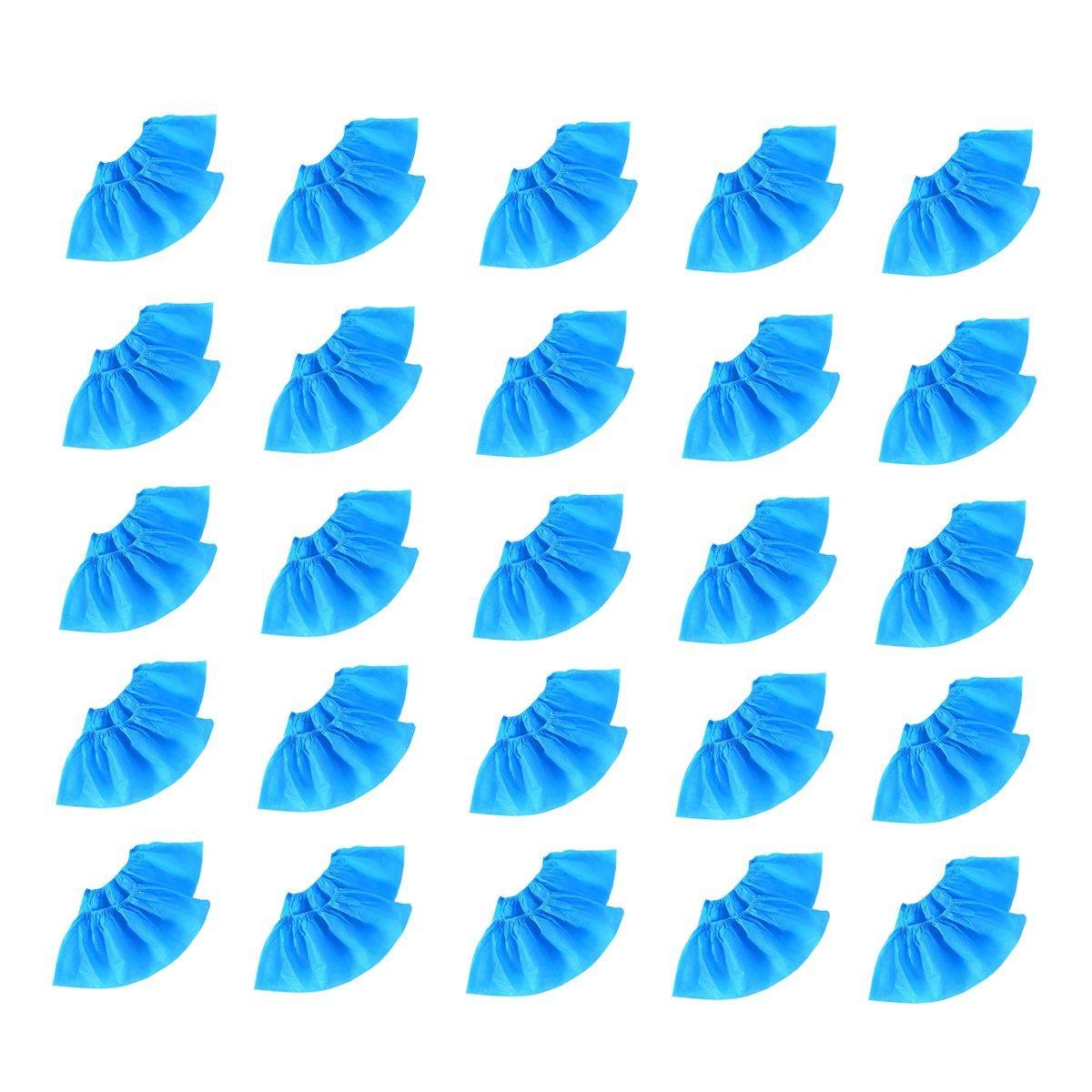 Disposable Non-woven Shoe Covers Anti Slip Boot Cleaning Overshoes 25-100 Pairs - 50 Pairs