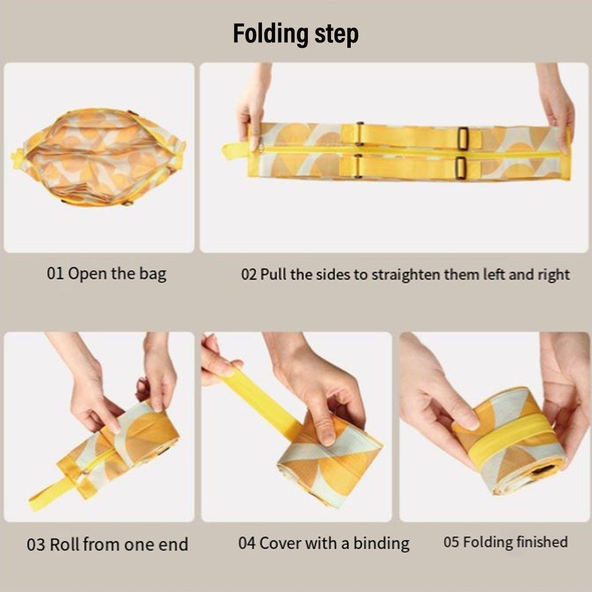 Large Foldable Eco-Friendly Shopping Bag Reusable Thickened Portable Travel Tote - 6