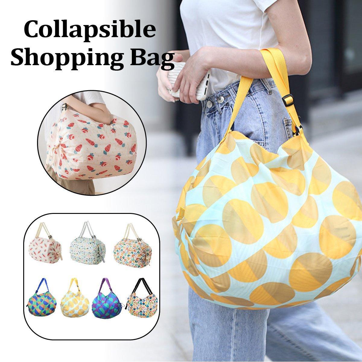 Large Foldable Eco-Friendly Shopping Bag Reusable Thickened Portable Travel Tote - 4