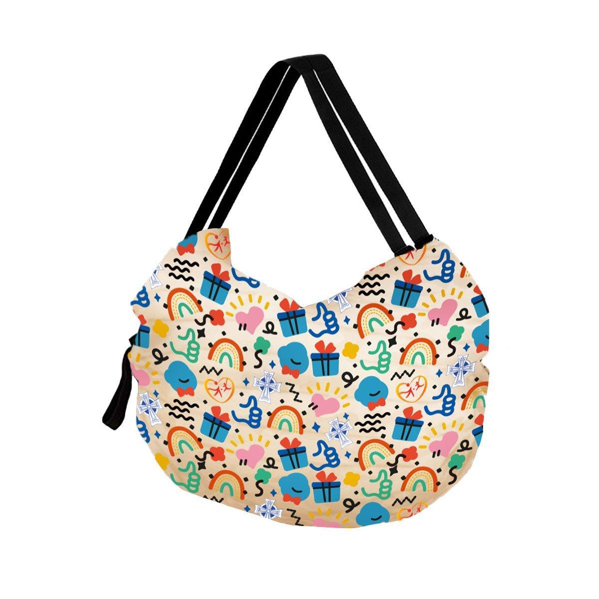 Large Foldable Eco-Friendly Shopping Bag Reusable Thickened Portable Travel Tote - 4