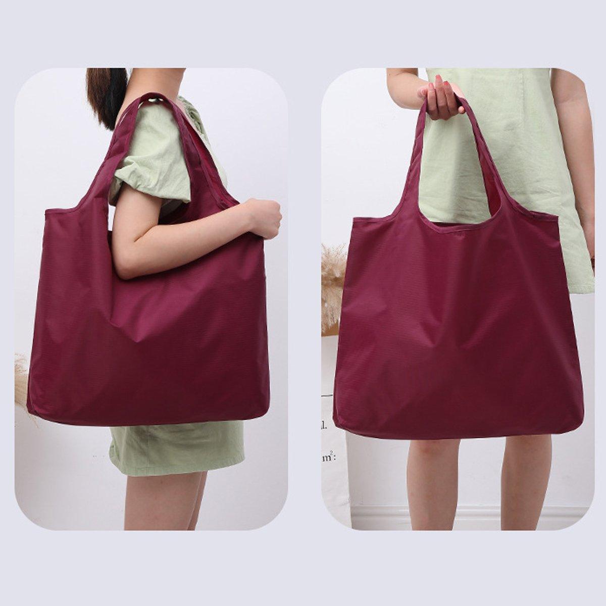 Large Multi Colour Waterproof Shopping Bag Foldable Portable Reusable Bag - Grey