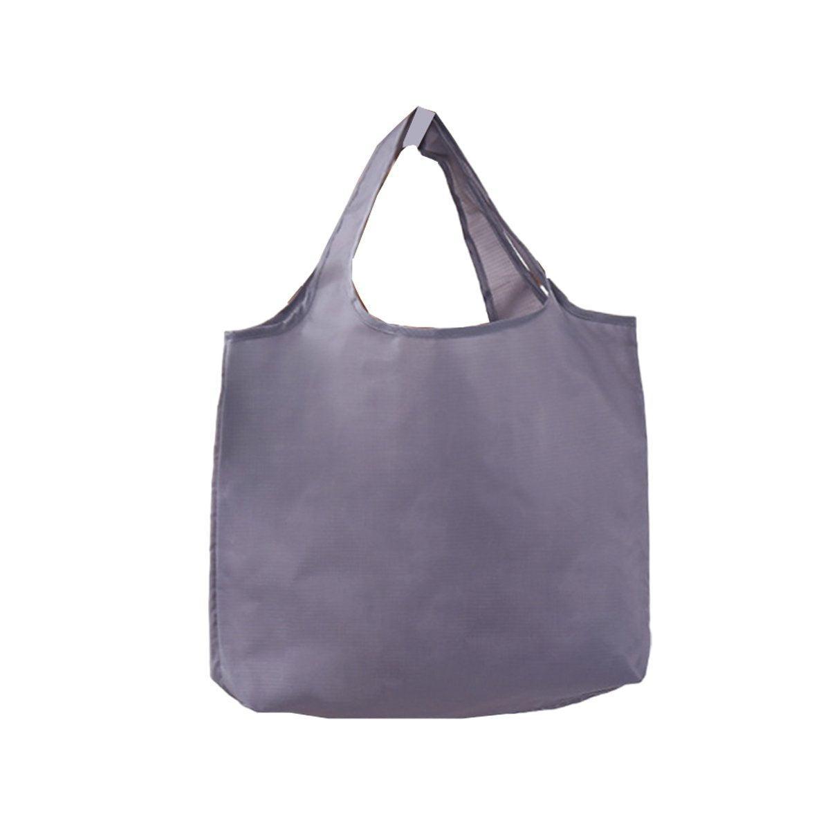 Large Multi Colour Waterproof Shopping Bag Foldable Portable Reusable Bag - Grey