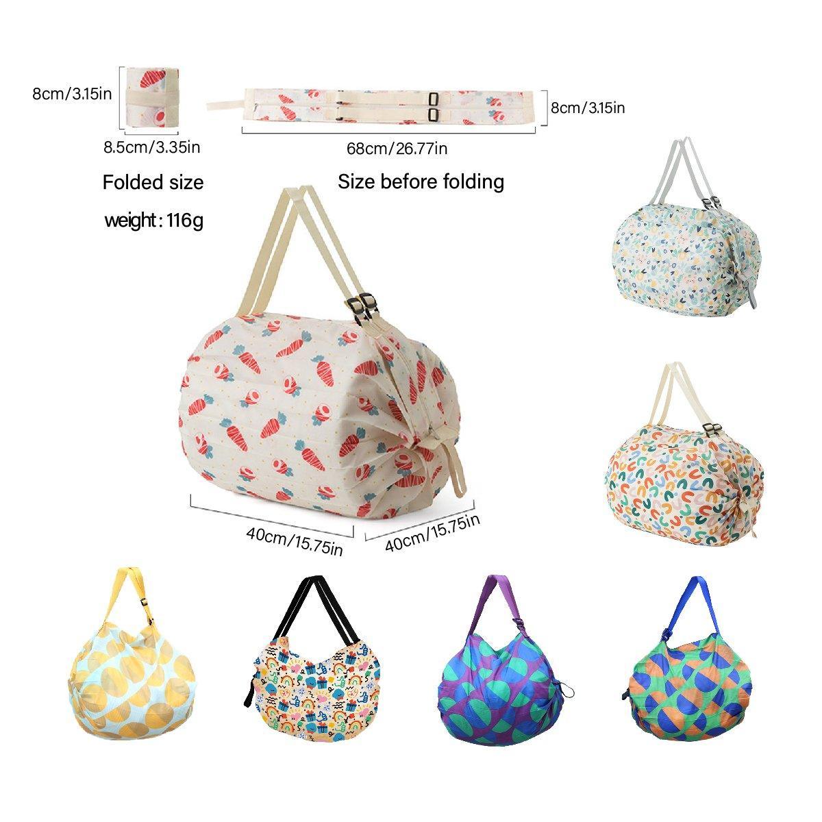 Large Foldable Eco-Friendly Shopping Bag Reusable Thickened Portable Travel Tote - 5