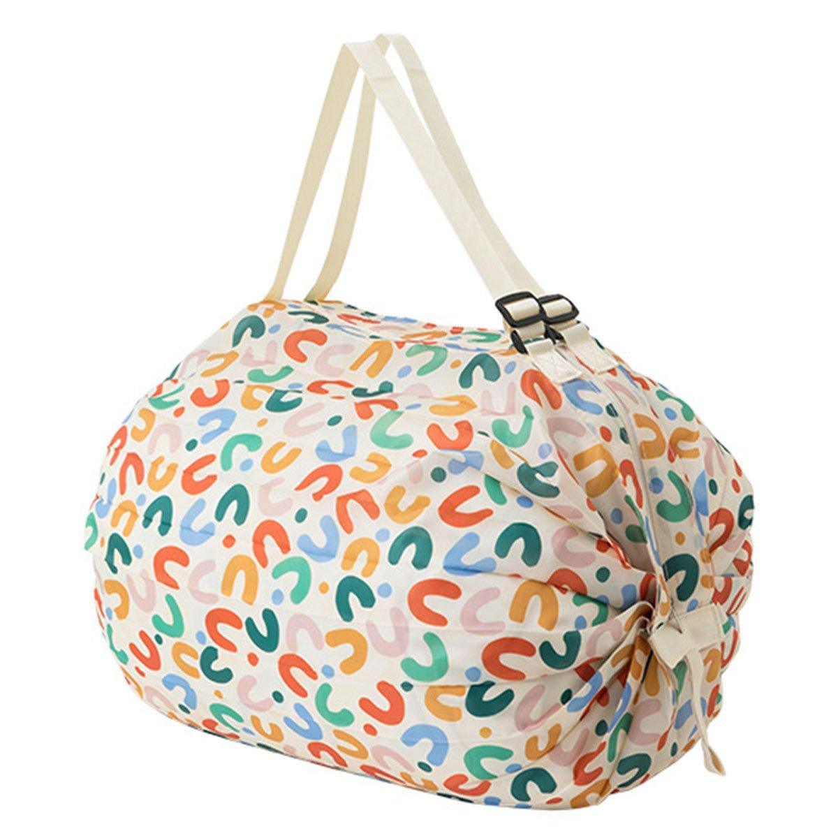 Large Foldable Eco-Friendly Shopping Bag Reusable Thickened Portable Travel Tote - 5