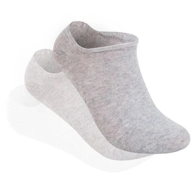 Nanjiren 5 Pairs Socks Mens Men Low Cut Socks Ankle Soft Cotton Trainer Sport - Light Grey 5 Pairs