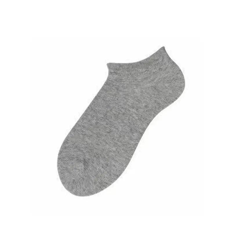Nanjiren 5 Pairs Socks Mens Men Low Cut Socks Ankle Soft Cotton Trainer Sport - Light Grey 5 Pairs