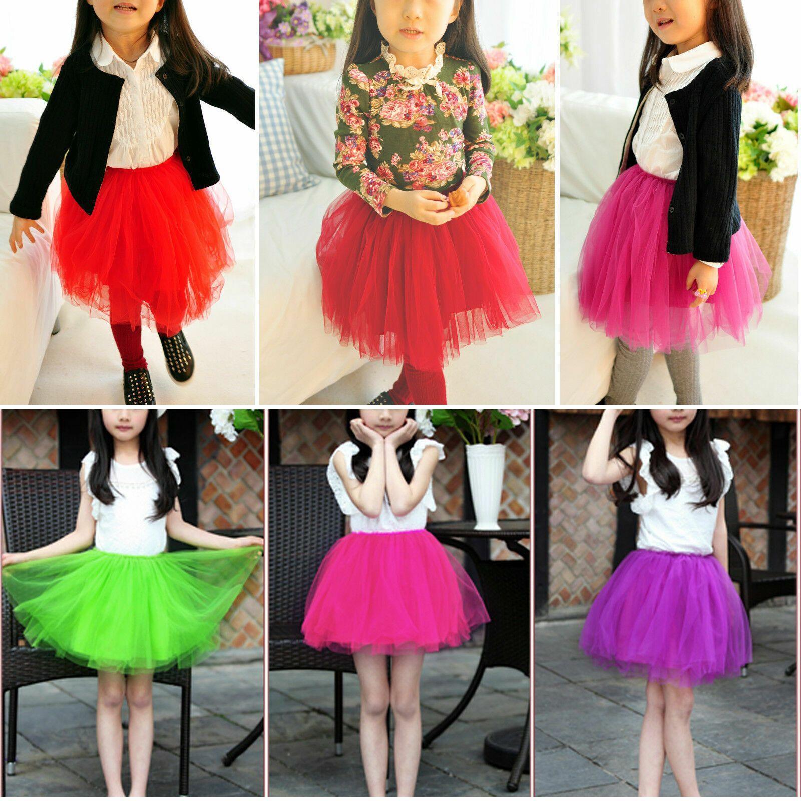 Girls Tutu Skirt Princess Dressup Party Costume Ballet Dancewear - Green