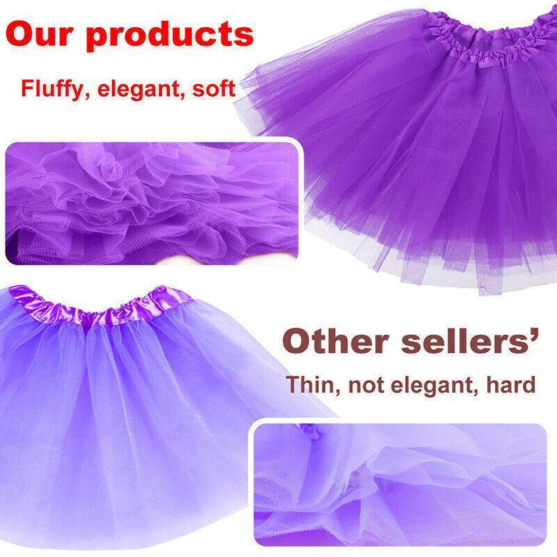 Girls Tutu Skirt Princess Dressup Party Costume Ballet Dancewear - White
