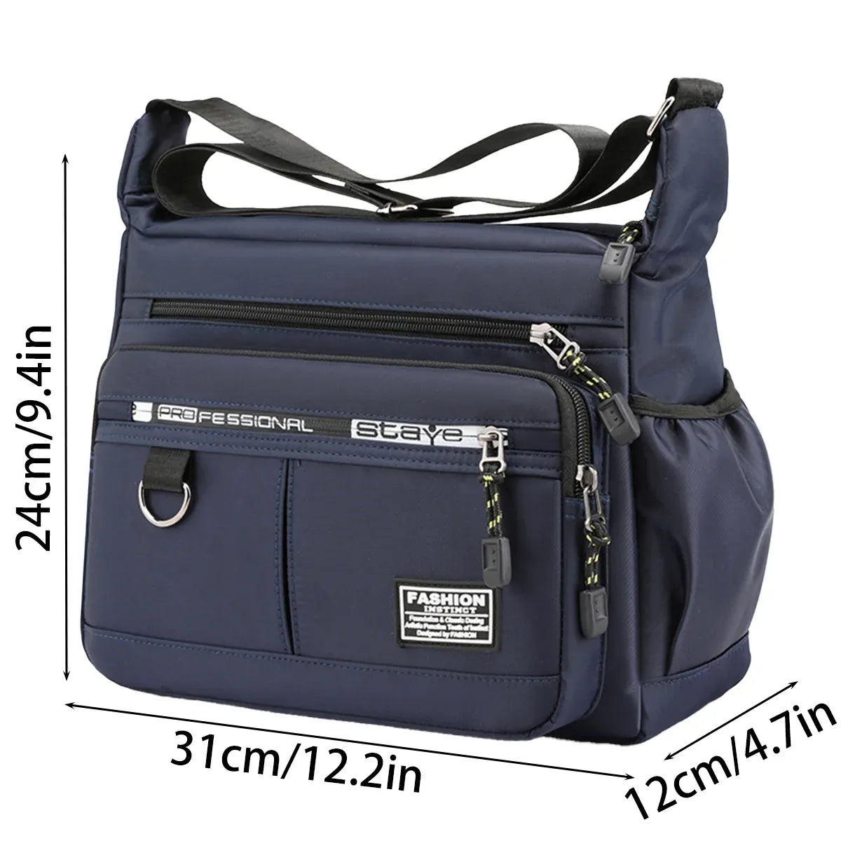 Men Shoulder Bag Large Capacity Crossbody Waterproof Business Casual Travel Bag