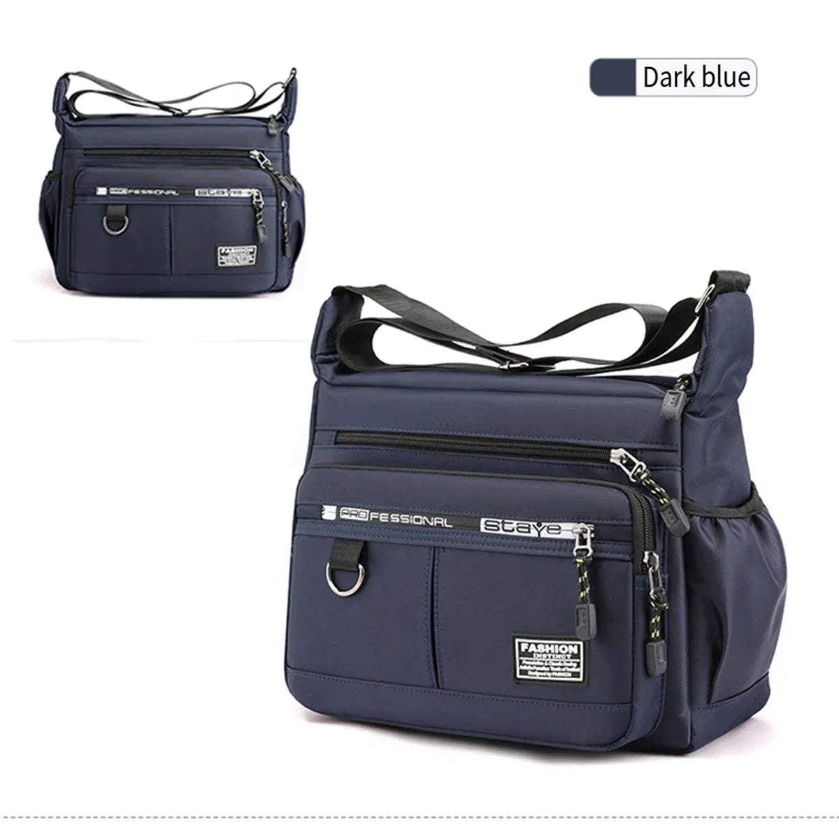 Men Shoulder Bag Large Capacity Crossbody Waterproof Business Casual Travel Bag
