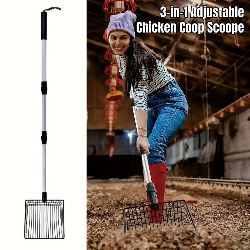 3in1 Chicken Coop Cleaning Scoop Poop Picker Tool for Waste Removal Durable Use