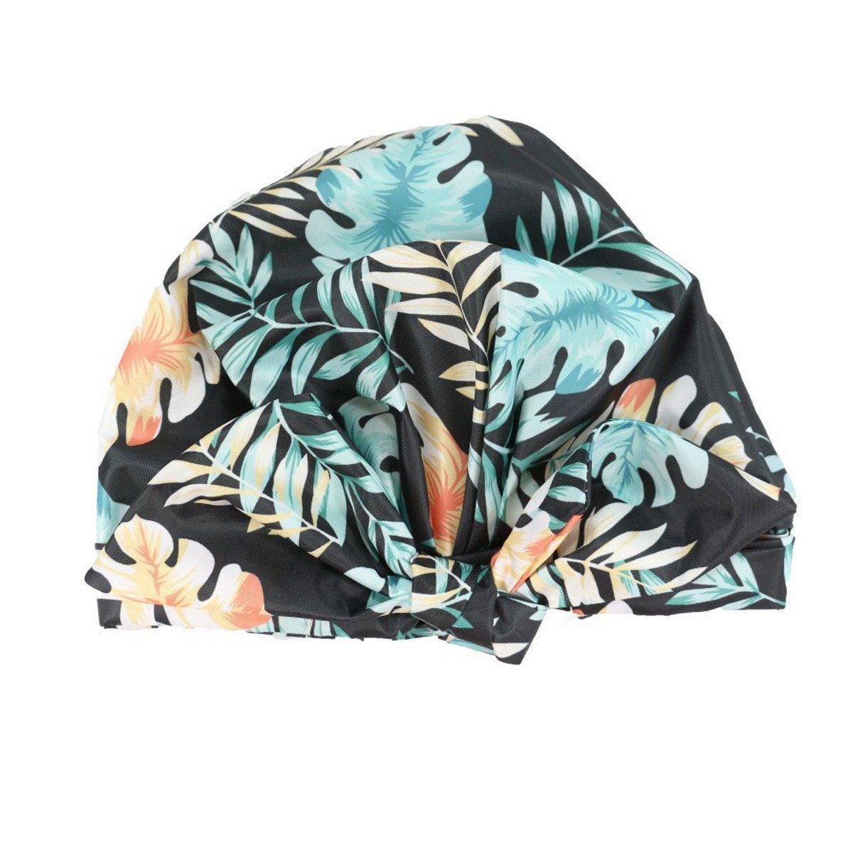 Woman Shower Cap Reusable Long Hair Large Turban Bathroom Waterproof Hair Cap - Streak