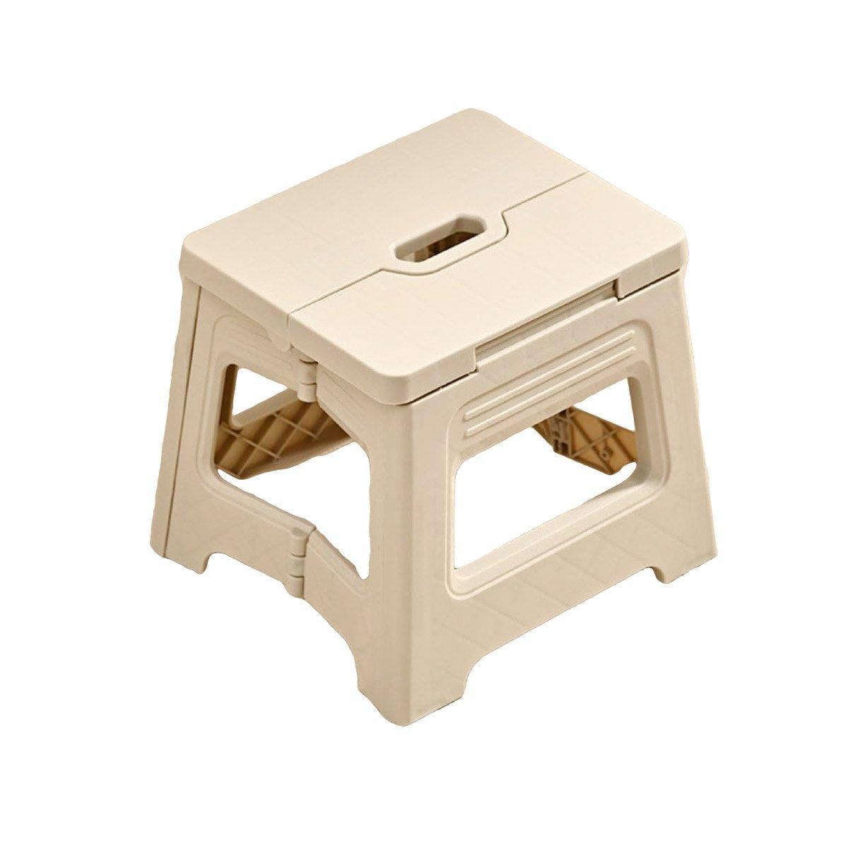 Portable Adjustable Folding Plastic Stool Retractable Outdoor Fishing Chair - Brown