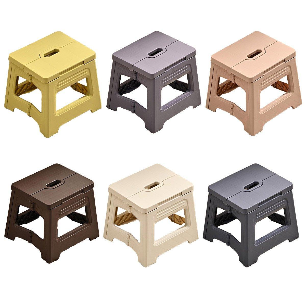 Portable Adjustable Folding Plastic Stool Retractable Outdoor Fishing Chair - White