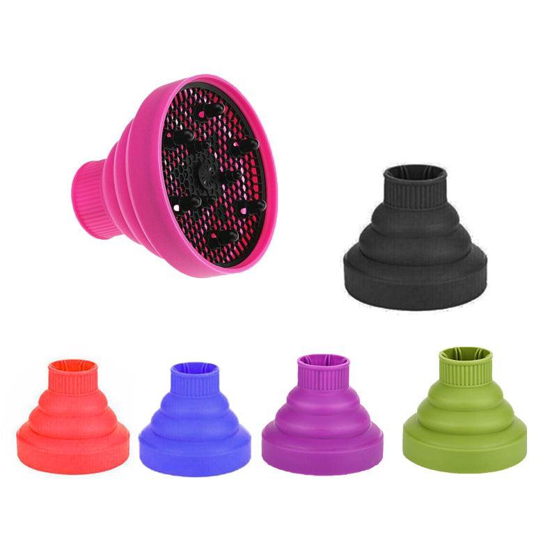 Foldable Hair Dryer Diffuser Universal Silicone Nozzle for Curly Hair Styling - Purple