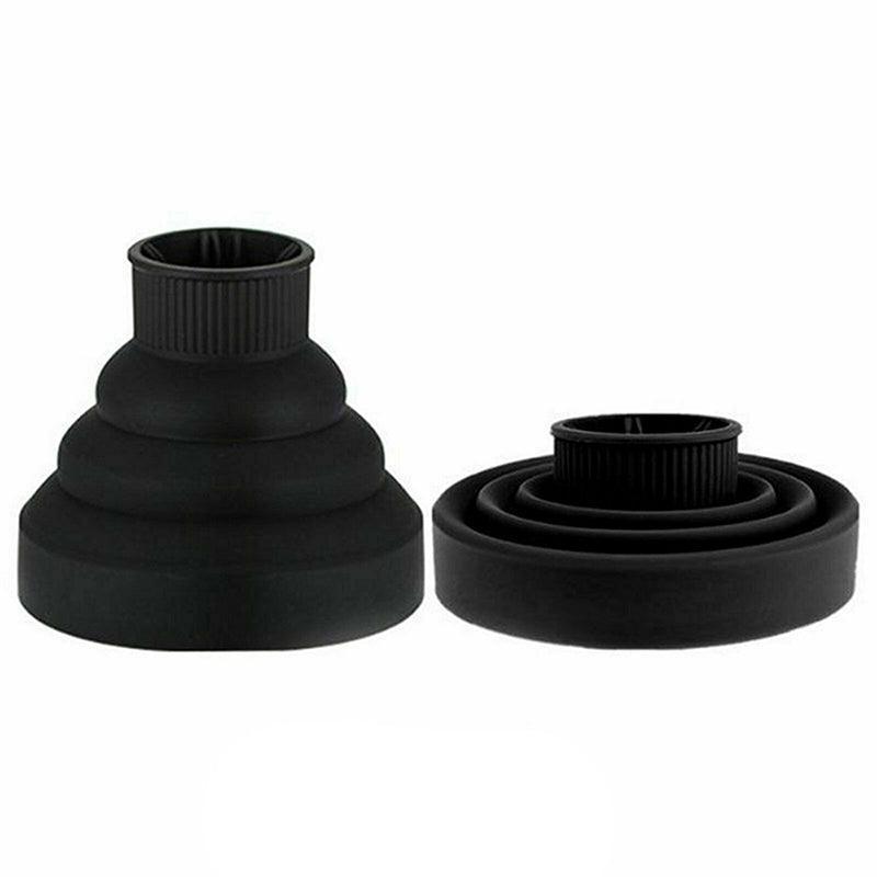 Foldable Hair Dryer Diffuser Universal Silicone Nozzle for Curly Hair Styling - Red