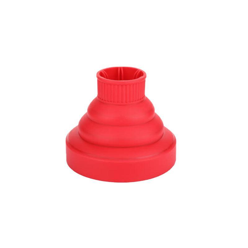 Foldable Hair Dryer Diffuser Universal Silicone Nozzle for Curly Hair Styling - Red