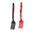 2PCS Silicone Heat Resistant Flexible Cooking Forks Dishwasher Safe Kitchen - Red-Black