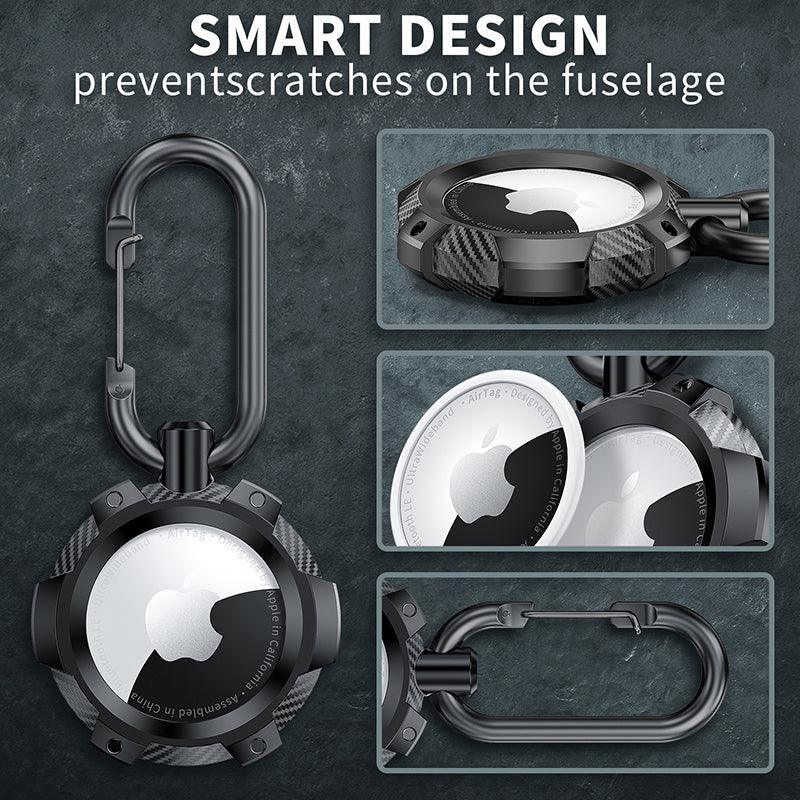 For Apple Airtag Armor Silicone Shockproof Protective Case Air Tag Cover Holder - White