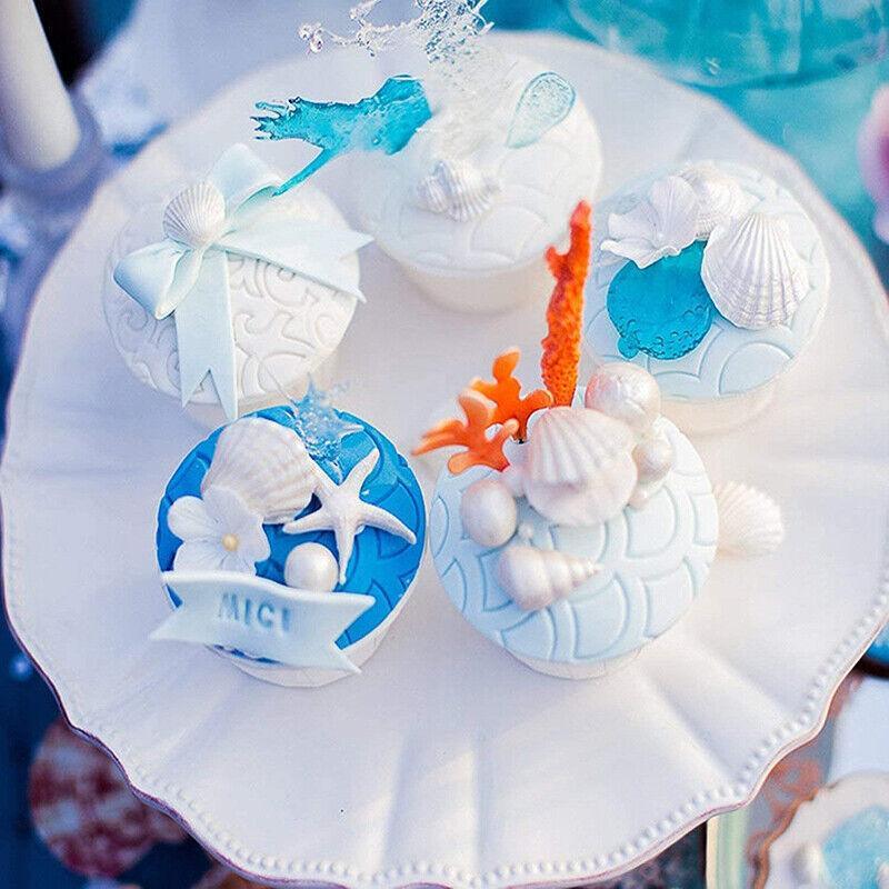 Mermaid Tail Sea Shell Silicone Cake Fondant Sugarcraft Mould Chocolate Mold - Mermaid Tail Large
