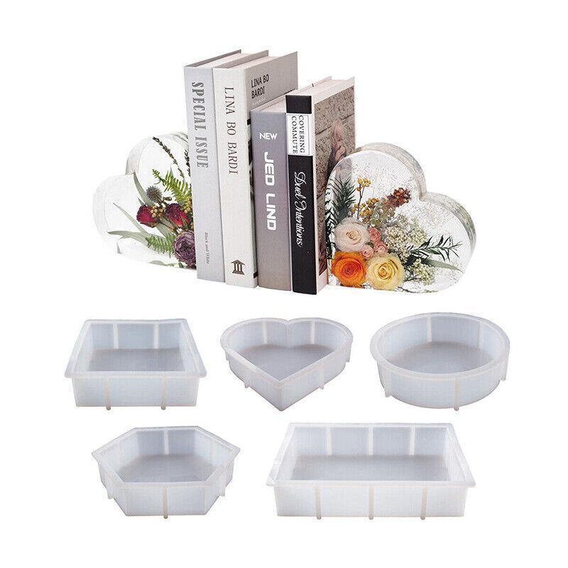 New Large Crystal Epoxy Resin Mold Geometry Cube Specimen Love Heart Round Mould - Rectangle
