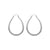 Elegant Teardrop Silver Filled Hoop Earrings 41mm Lightweight Fashion Jewelry