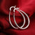 Elegant Teardrop Silver Filled Hoop Earrings 41mm Lightweight Fashion Jewelry