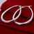 Elegant Teardrop Silver Filled Hoop Earrings 41mm Lightweight Fashion Jewelry